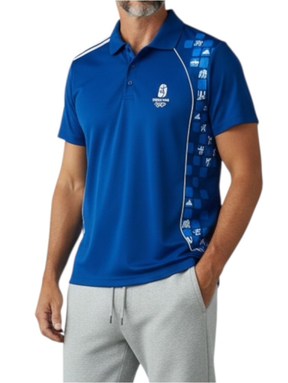 Adidas Beijing Olympic Team 2008 Polo Jersey Polo Top Men’s Blue Shirt Sz XL